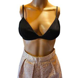 American Eagle Outfitters  Black Ribbed Bikini Top